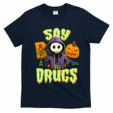 Halloween Say Boo To Drugs T-Shirt - Navy Blue