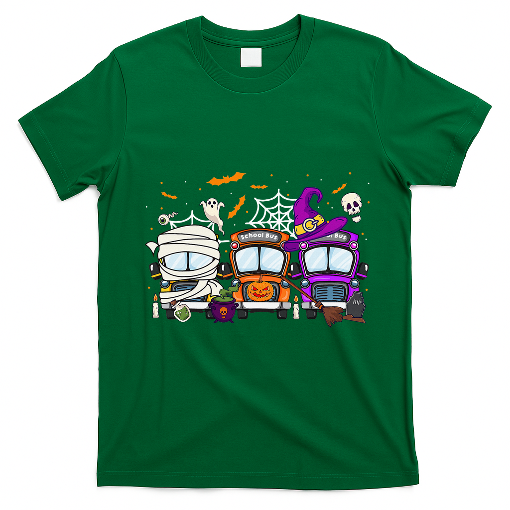 Hilarious School Bus Driver Costume for Halloween T-Shirt - Irish Green