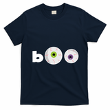 Halloween Scary Boo Eyes T-Shirt - Navy Blue
