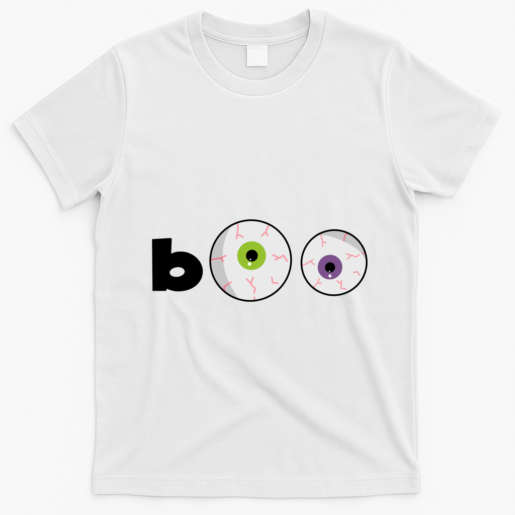 Halloween Scary Boo Eyes T-Shirt - White