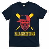 Halloweentown Skeleton Baseball T-Shirt - Navy Blue