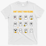 Halloween School Counselor DonT Ghost Your Feeling Teacher T-Shirt - White