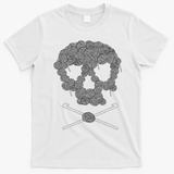 Halloween Skull Crochet Lovers Yarn Funny Skeleton T-Shirt - White