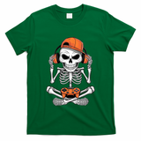 Halloween Skeleton Gamer Video Gaming T-Shirt