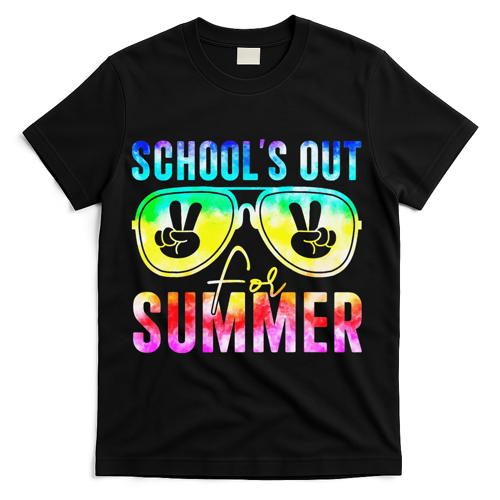 Hello Summer Happy The End Of School Year Teacher Student T-Shirt - Black