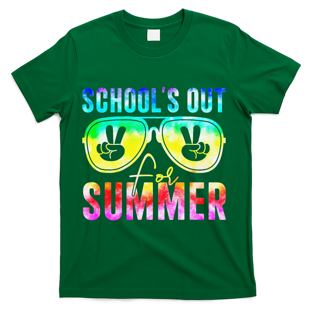 Hello Summer Happy The End Of School Year Teacher Student T-Shirt - Green