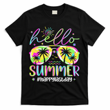 Hello Summer Happy Last Day Of School Teacher Student T-Shirt - Black