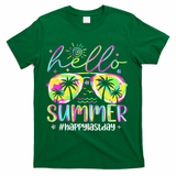 Hello Summer Happy Last Day Of School Teacher Student T-Shirt - Green
