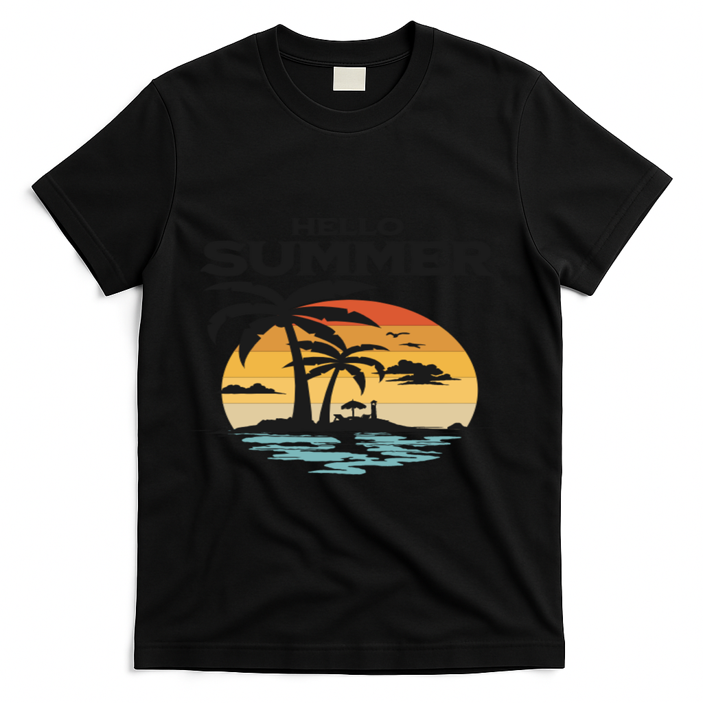Hello Summer T-Shirt - Black