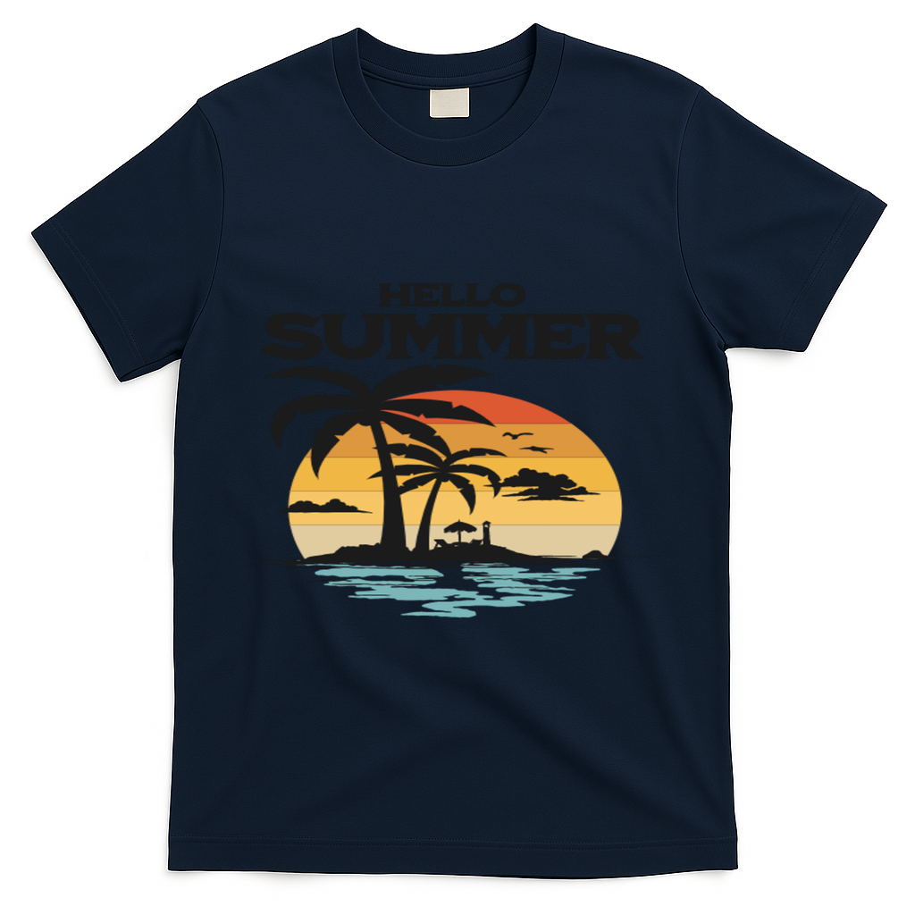 Hello Summer T-Shirt - Navy