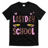 Hello Summer Happy Last Day Of School Leopard T-Shirt - Black