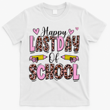 Hello Summer Happy Last Day Of School Leopard T-Shirt - White