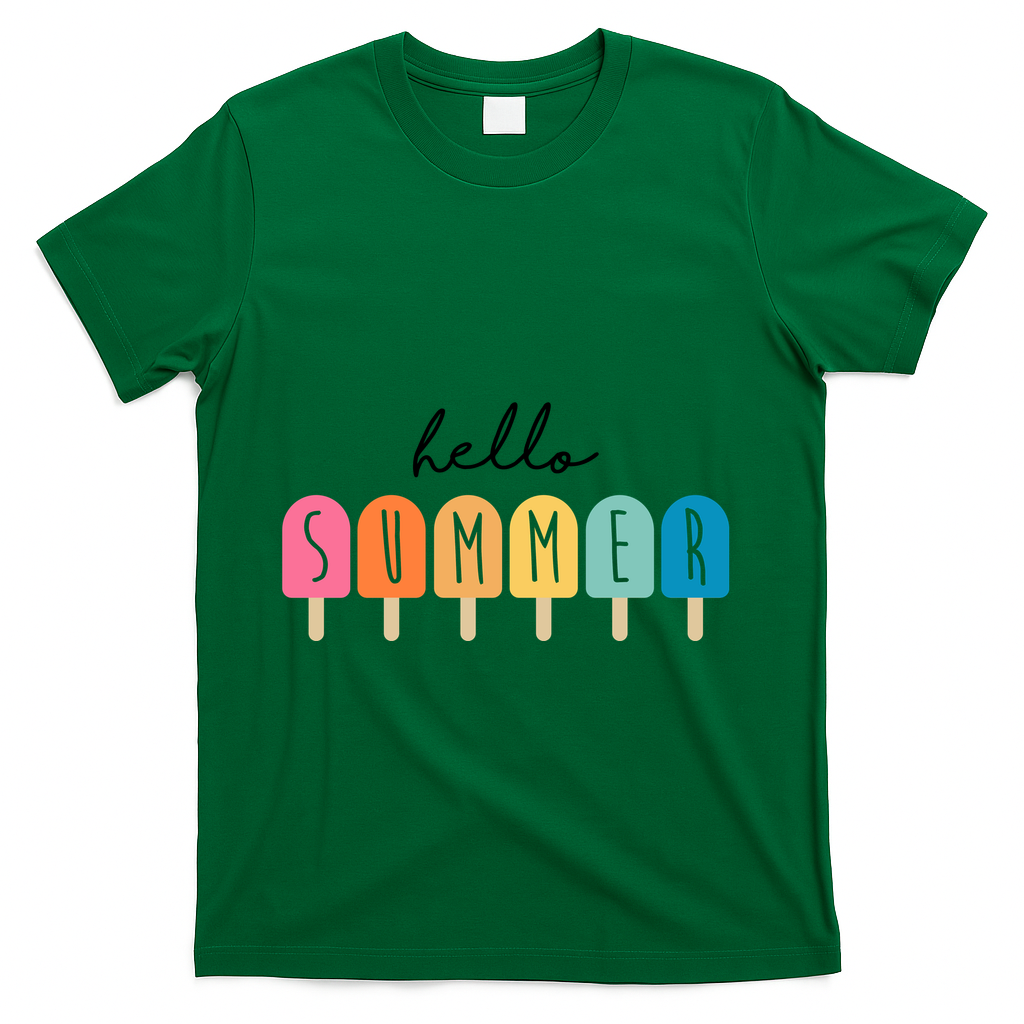 Hello Summer Ice Cream T-Shirt - Green