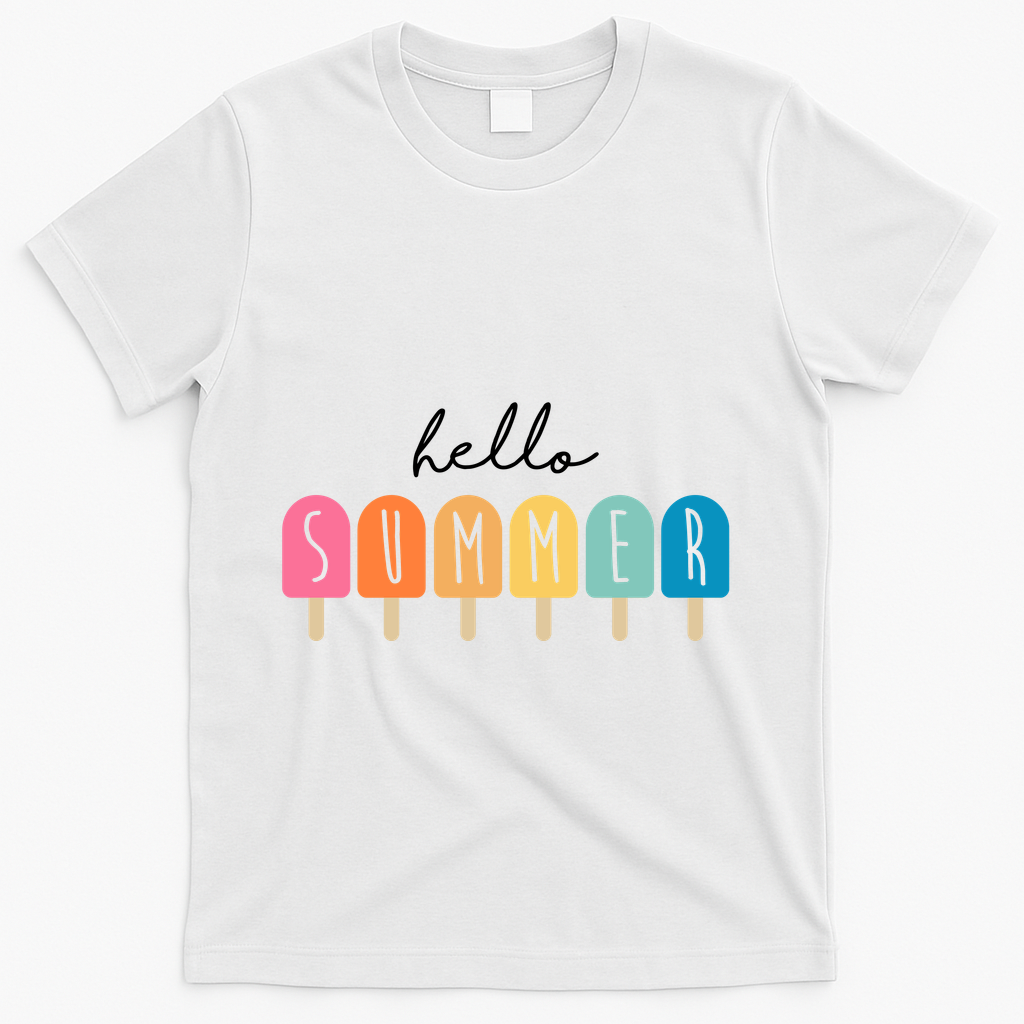 Hello Summer Ice Cream T-Shirt - White