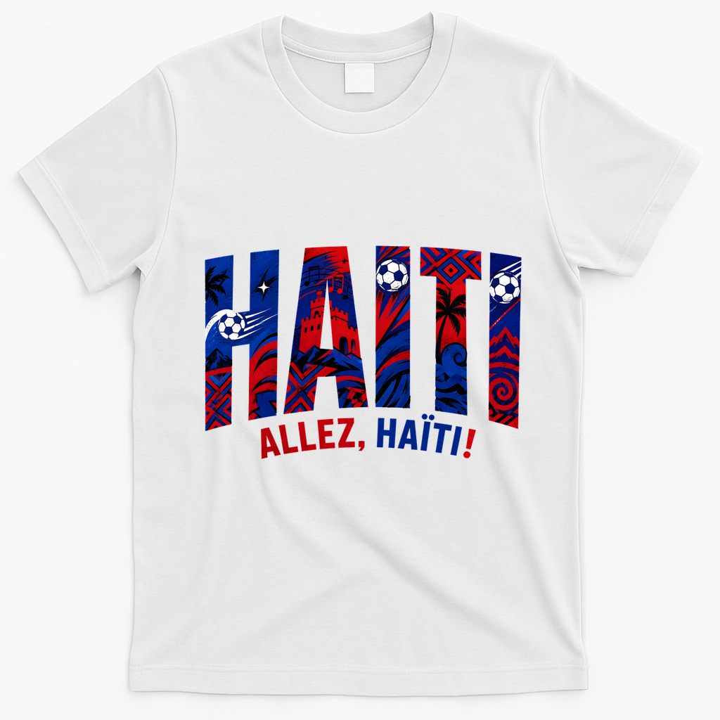 Haiti Soccer Lovers Allez, Haïti! T-Shirt - White