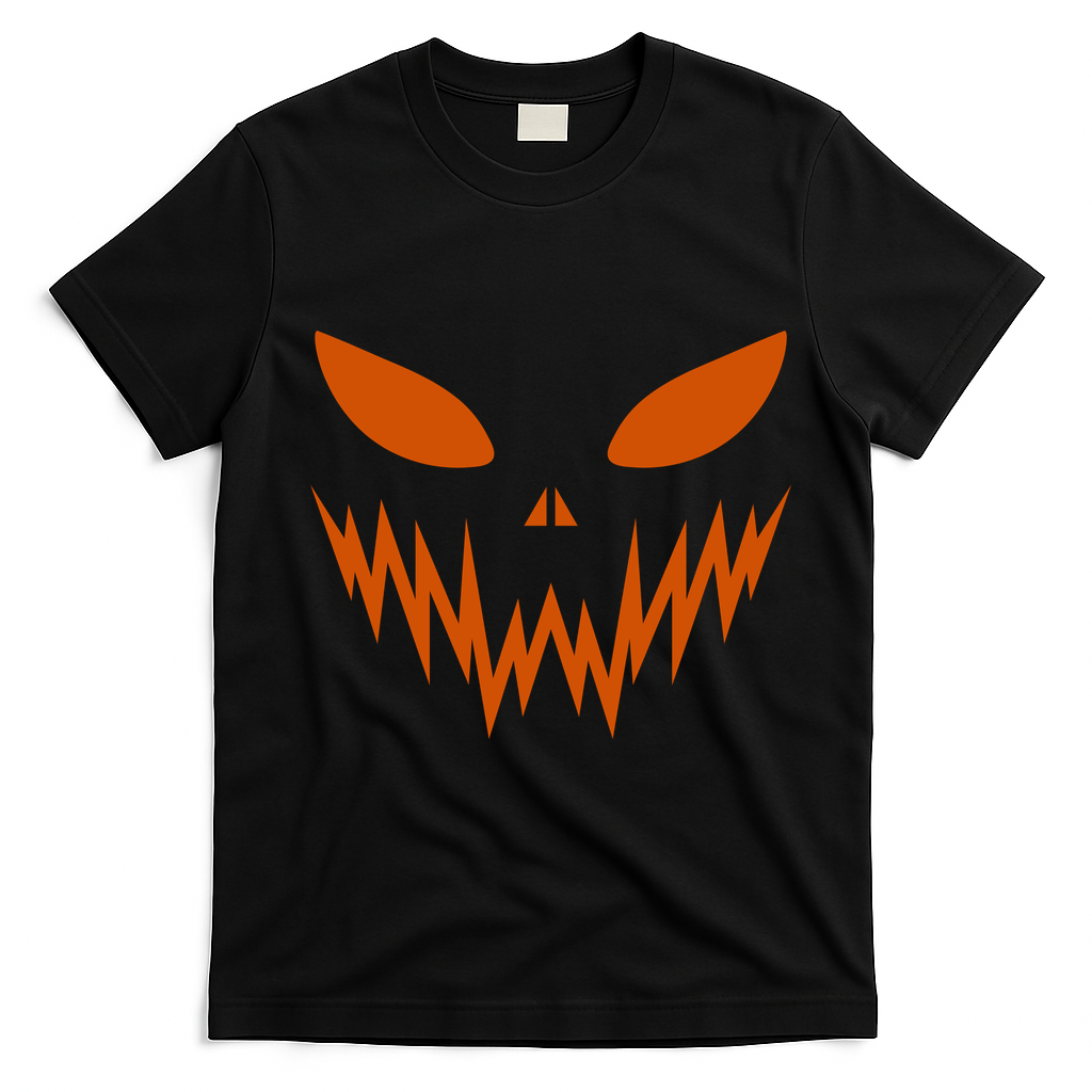 Halloween Spooky Pumpkin T-Shirt - Black