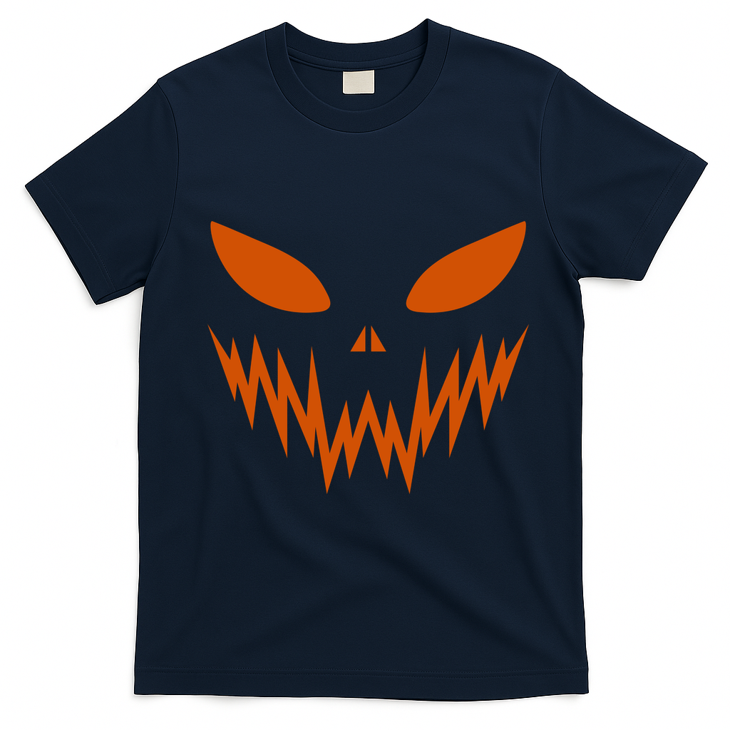 Halloween Spooky Pumpkin T-Shirt - Navy Blue
