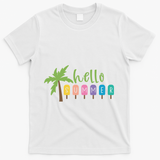 Hello Summer Popsicles Tropical T-Shirt - White