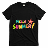 Hello Summer Starfish Colorful T-Shirt - Black