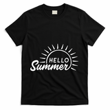 Hello Summer Sunset T-Shirt - Black