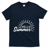 Hello Summer Sunset T-Shirt - Navy