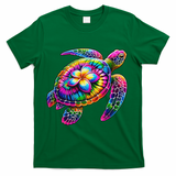 Hawaiian Sea Turtle Tie Dye Hawaii Vacation Beach Summer T-Shirt - Green
