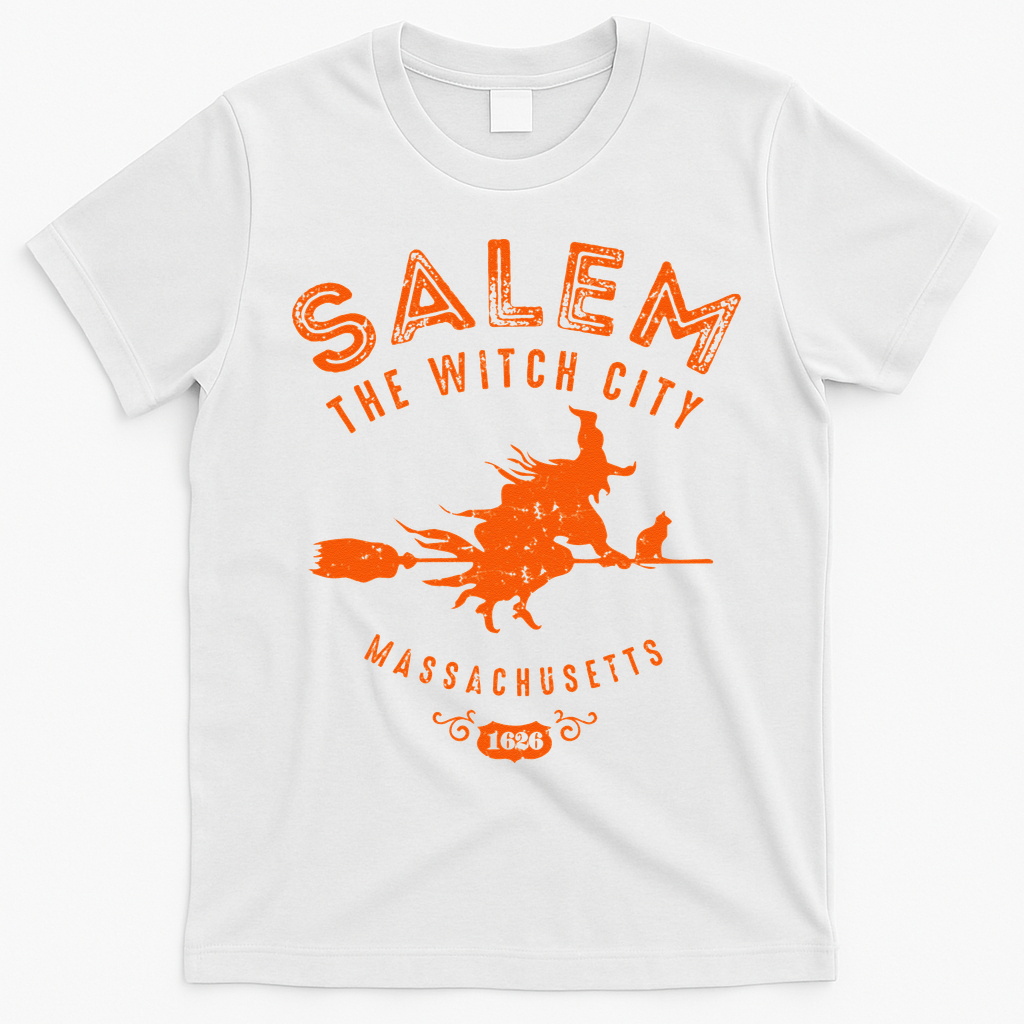 Halloween Salem The Witch City T-Shirt - White