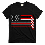 Hockey Stick USA American Flag T-Shirt