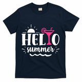 Hello Summer Vacation Fun T-Shirt - Navy