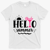 Hello Summer Vacation Fun T-Shirt - White