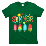 Hello Summer Vacation Ice Cream Popsicle Ice Lolly Gifts T-Shirt - Green