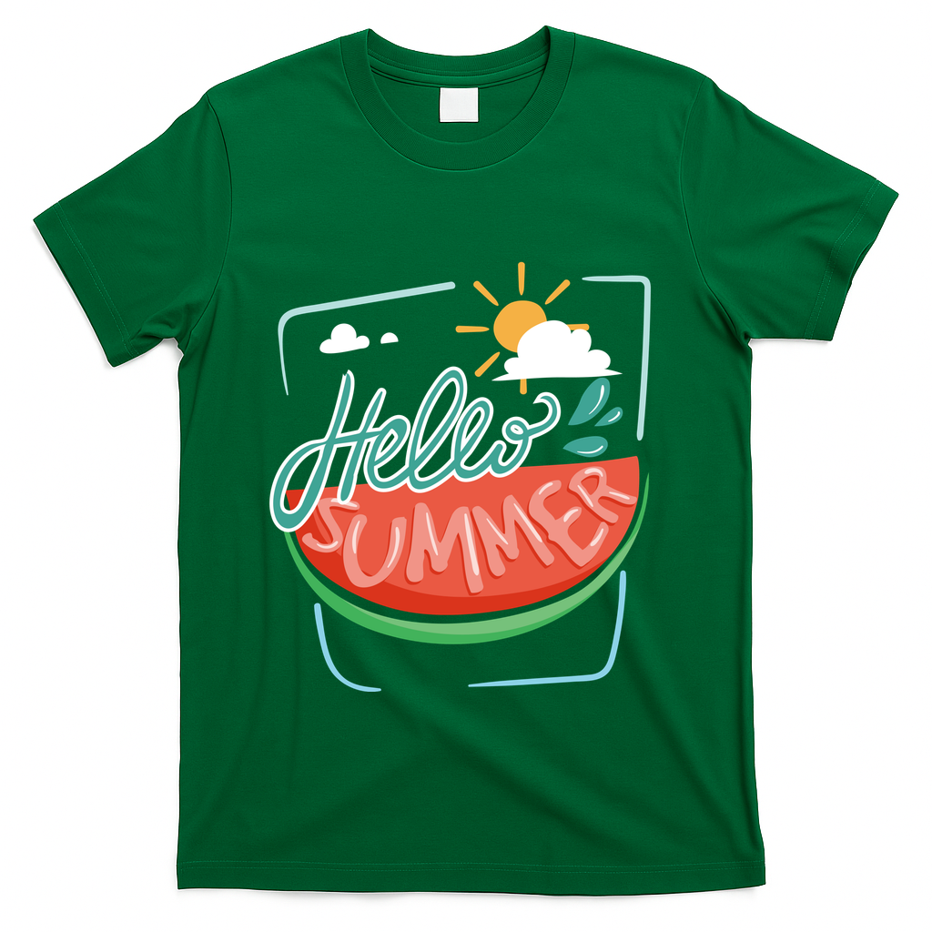 Hello Summer Watermelon Sunshine T-Shirt - Green