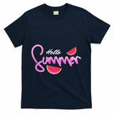 Hello Summer Watermelon Retro T-Shirt - Navy