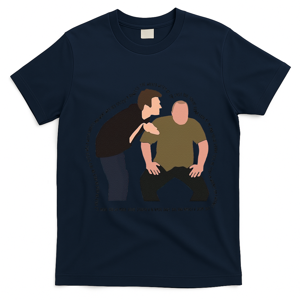Her Sister Was A Witch Bro Funny Halloween T-Shirt - Navy Blue
