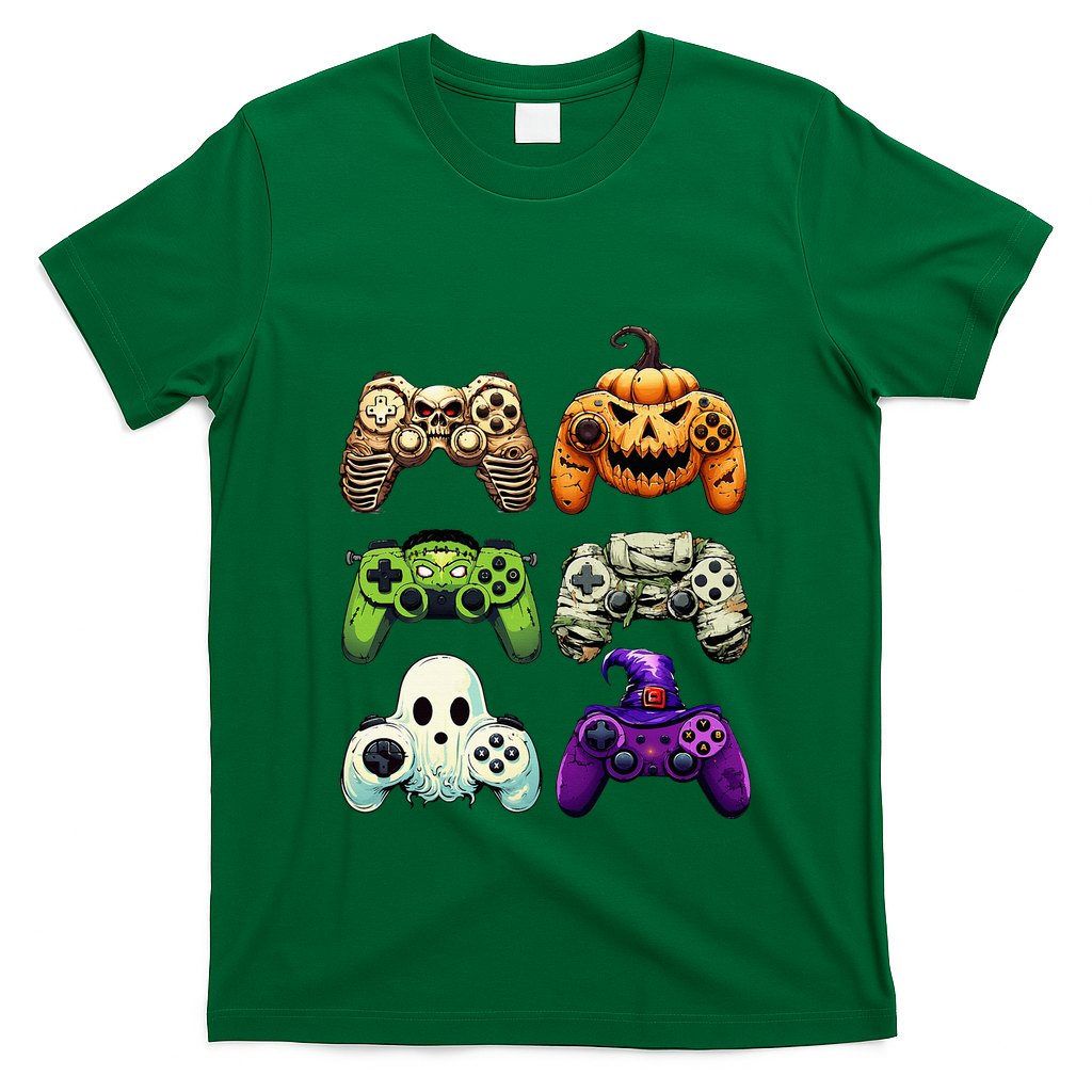 Halloween Skeleton Zombie Gaming Controllers Mummy T-Shirt