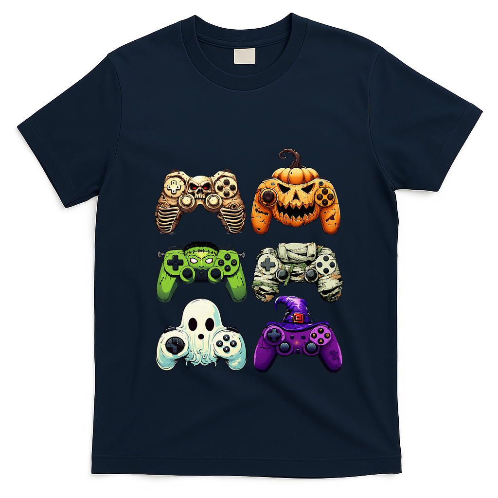 Halloween Skeleton Zombie Gaming Controllers Mummy T-Shirt
