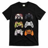 Halloween Skeleton Zombie Gaming Controllers Mummy T-Shirt