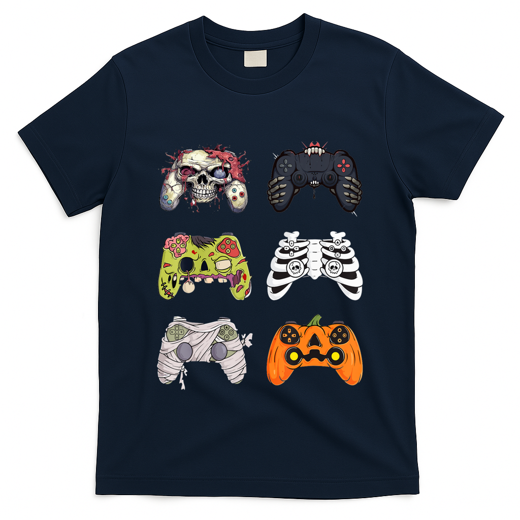 Halloween Skeleton Zombie Gaming Controllers Mummy T-Shirt