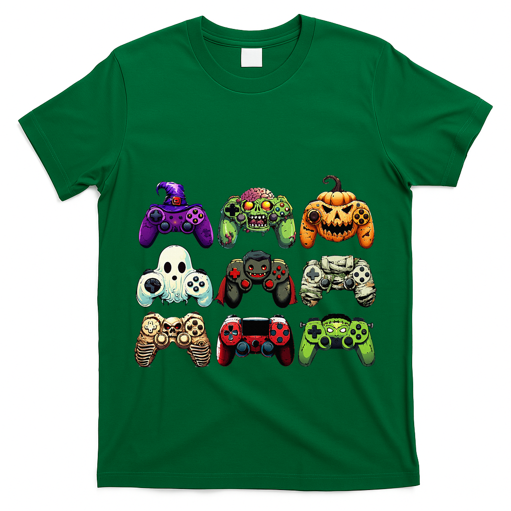 Halloween Skeleton Zombie Gaming Controllers Mummy T-Shirt
