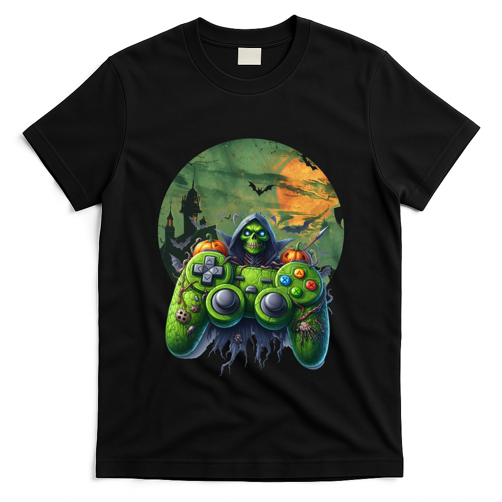 Halloween Skeleton Zombie Gaming Controller Mummy Gift T-Shirt