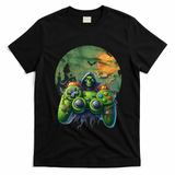 Halloween Skeleton Zombie Gaming Controller Mummy Gift T-Shirt - Black