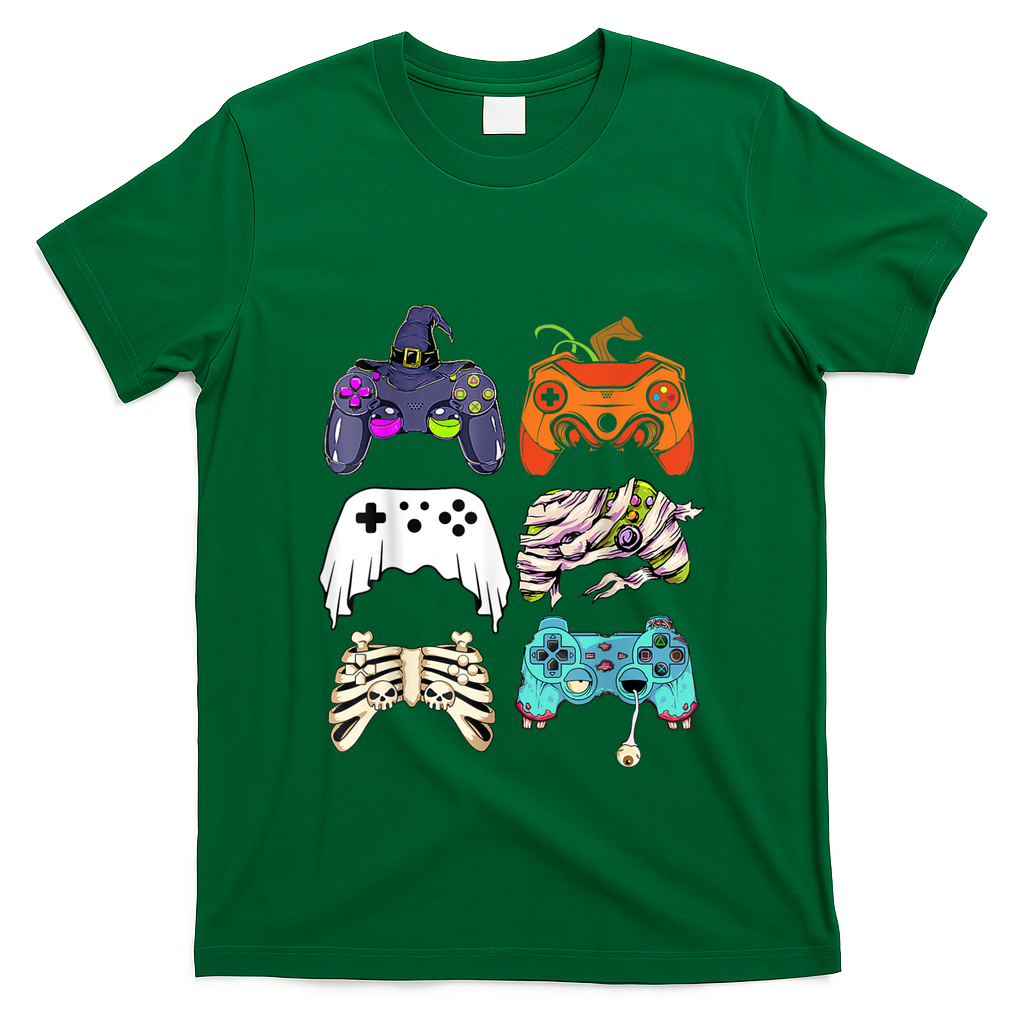 Halloween Skeleton Zombie Gaming Controllers Mummy T-Shirt
