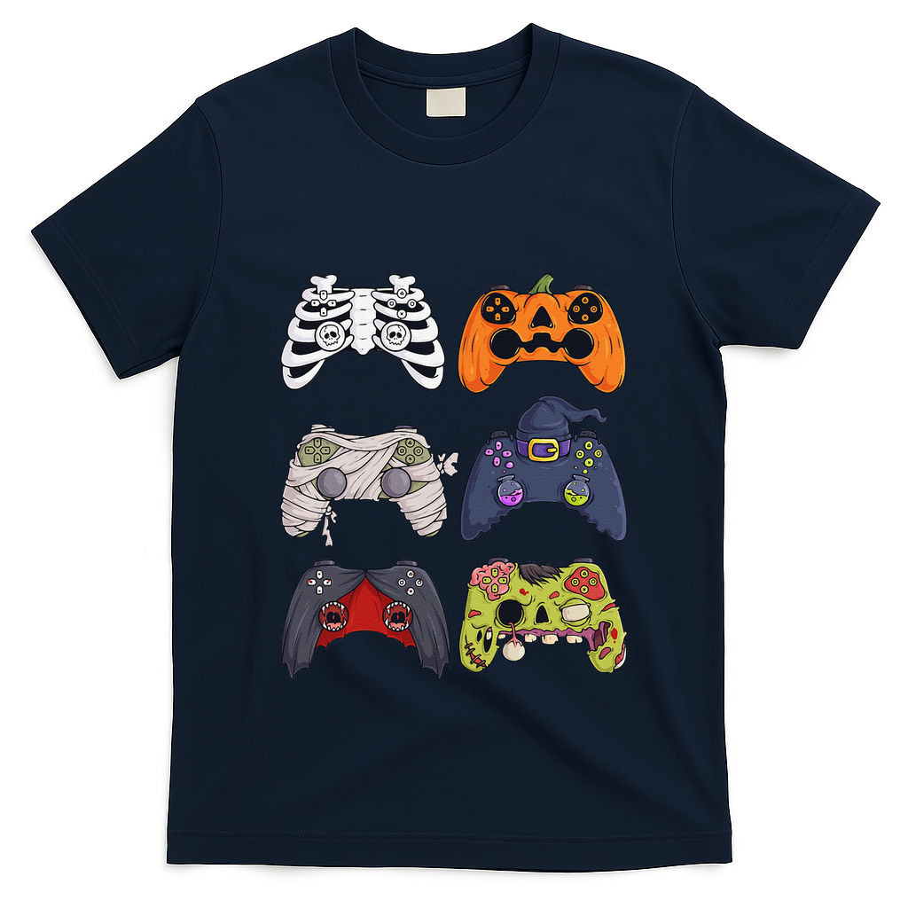 Halloween Skeleton Zombie Gaming Controllers Mummy T-Shirt