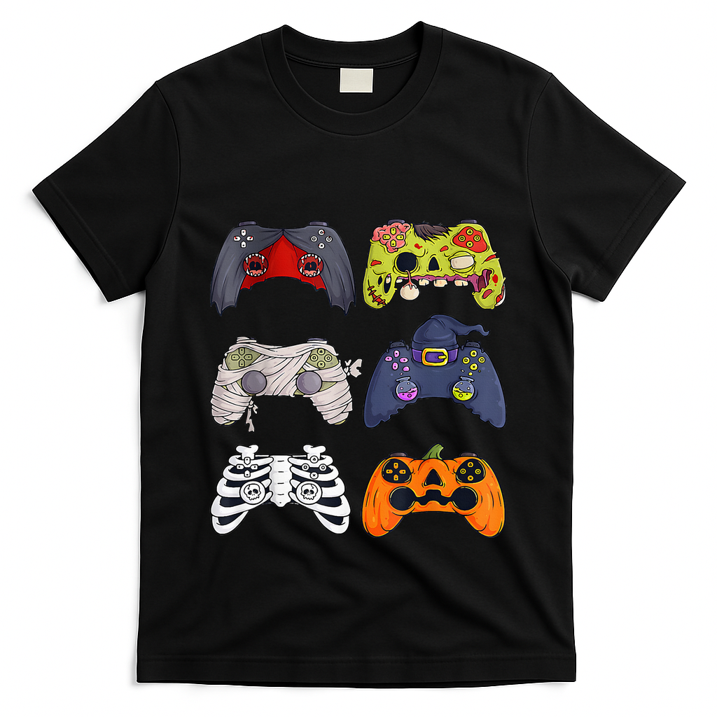 Halloween Skeleton Zombie Gaming Controllers Mummy T-Shirt