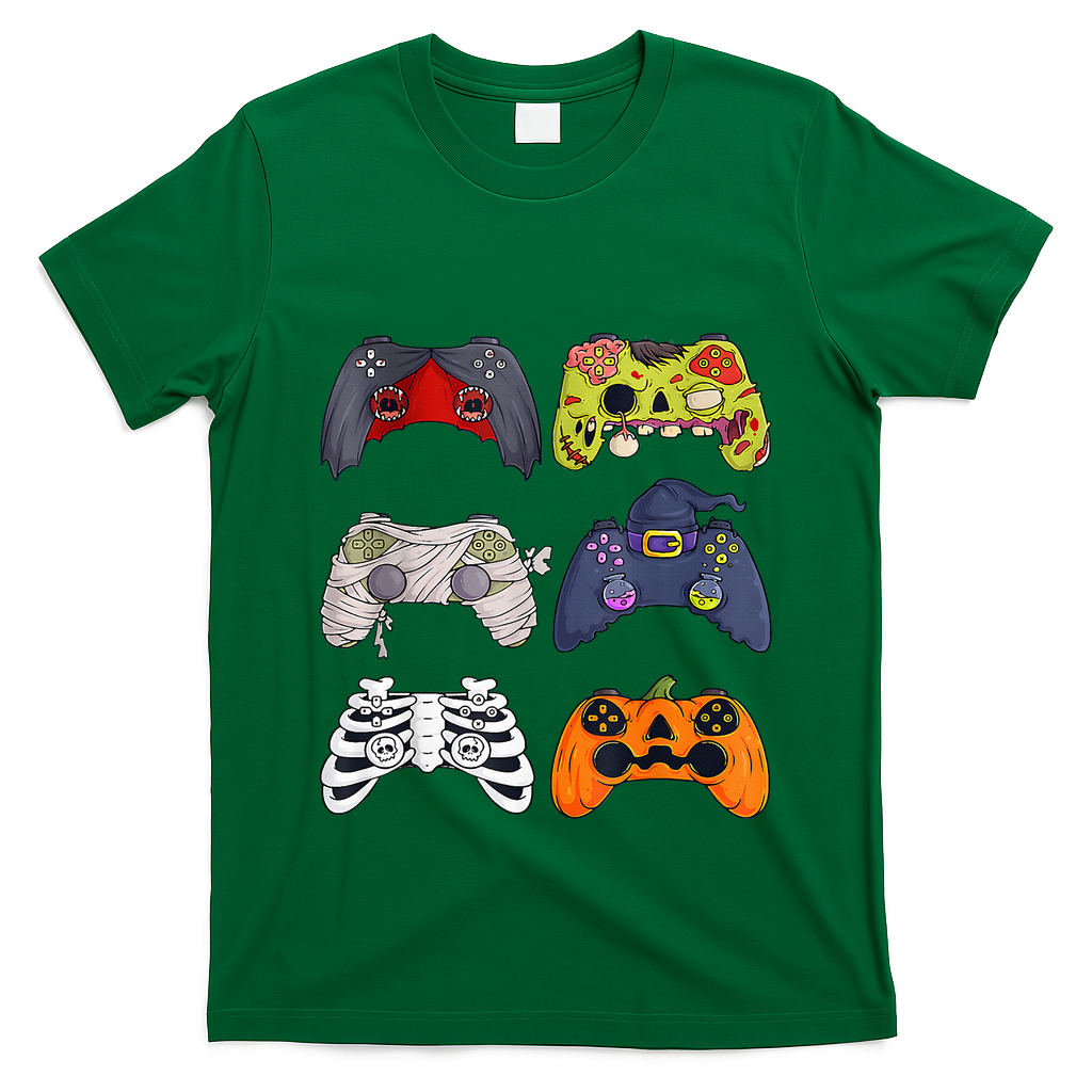 Halloween Skeleton Zombie Gaming Controllers Mummy T-Shirt