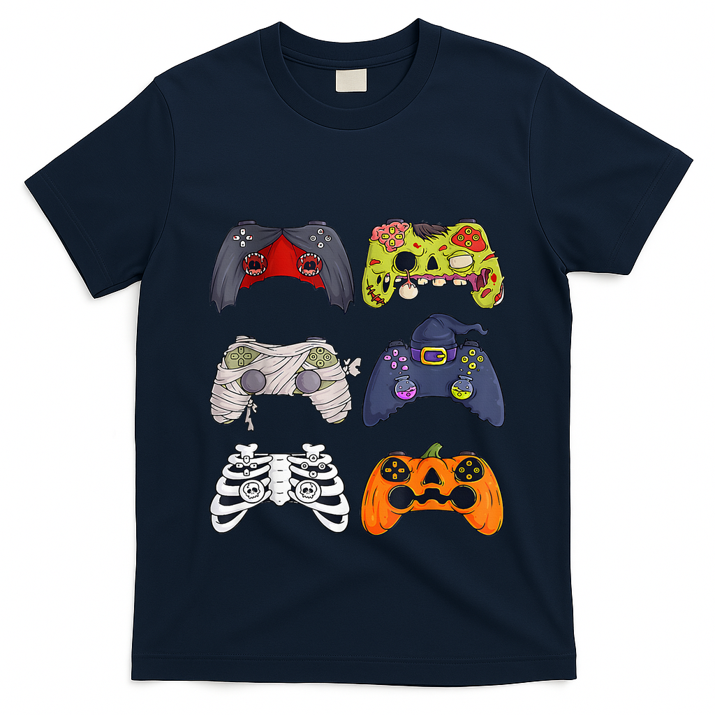 Halloween Skeleton Zombie Gaming Controllers Mummy T-Shirt