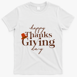 Happy Thanksgiving Day T-Shirt - White