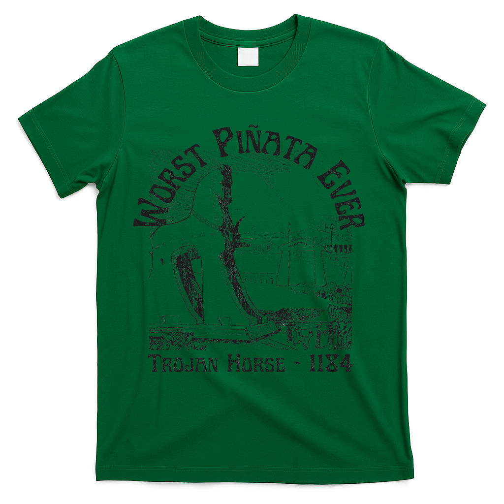 History Teacher Greek Mythology, History Lover Trojan Horse T-Shirt - Green