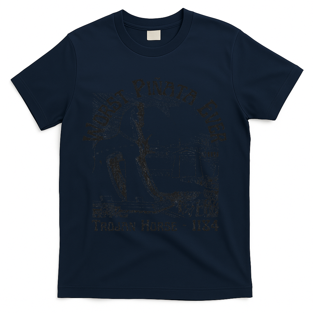 History Teacher Greek Mythology, History Lover Trojan Horse T-Shirt - Navy