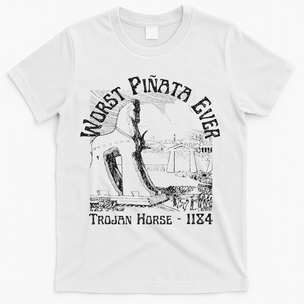 History Teacher Greek Mythology, History Lover Trojan Horse T-Shirt - White
